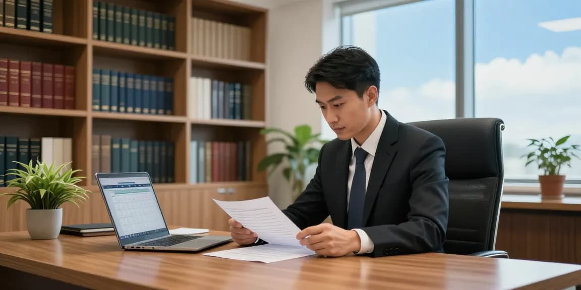 Have a peek at this site to discover a modern legal consultation office setting with a focused attorney.