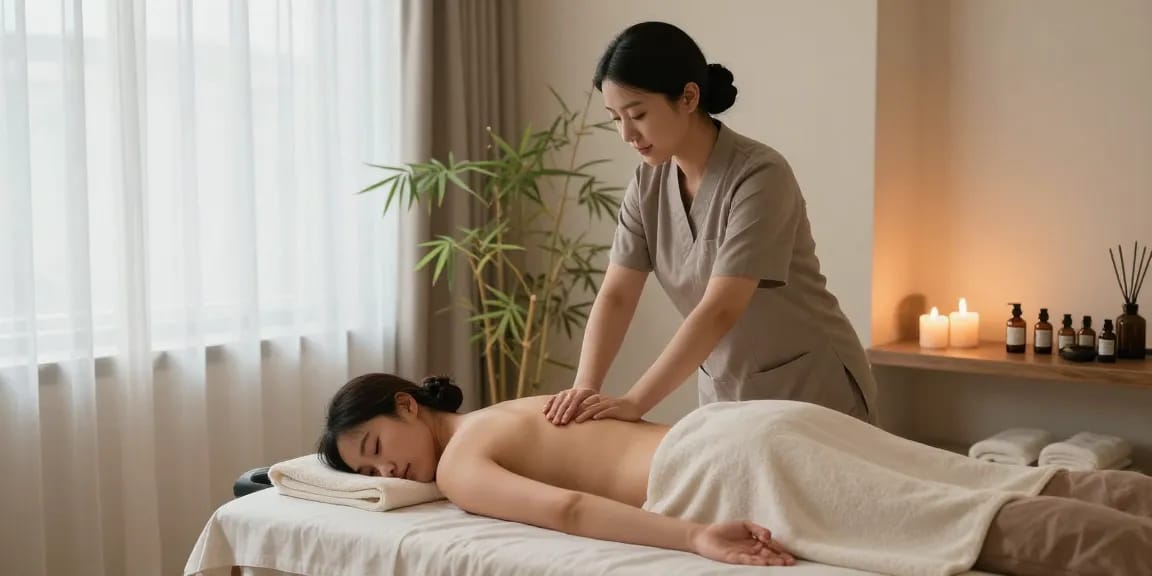 하남출장안마 massage therapy in a tranquil setting, featuring relaxing elements and soothing ambiance.