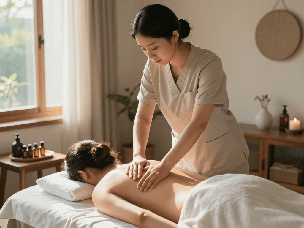 Experience the ultimate 구리출장안마 with a skilled therapist in a serene home setting.