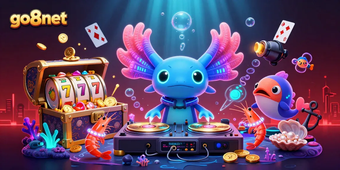 Watch as go8net's vibrant underwater casino scene comes alive with colorful characters and thrilling games.