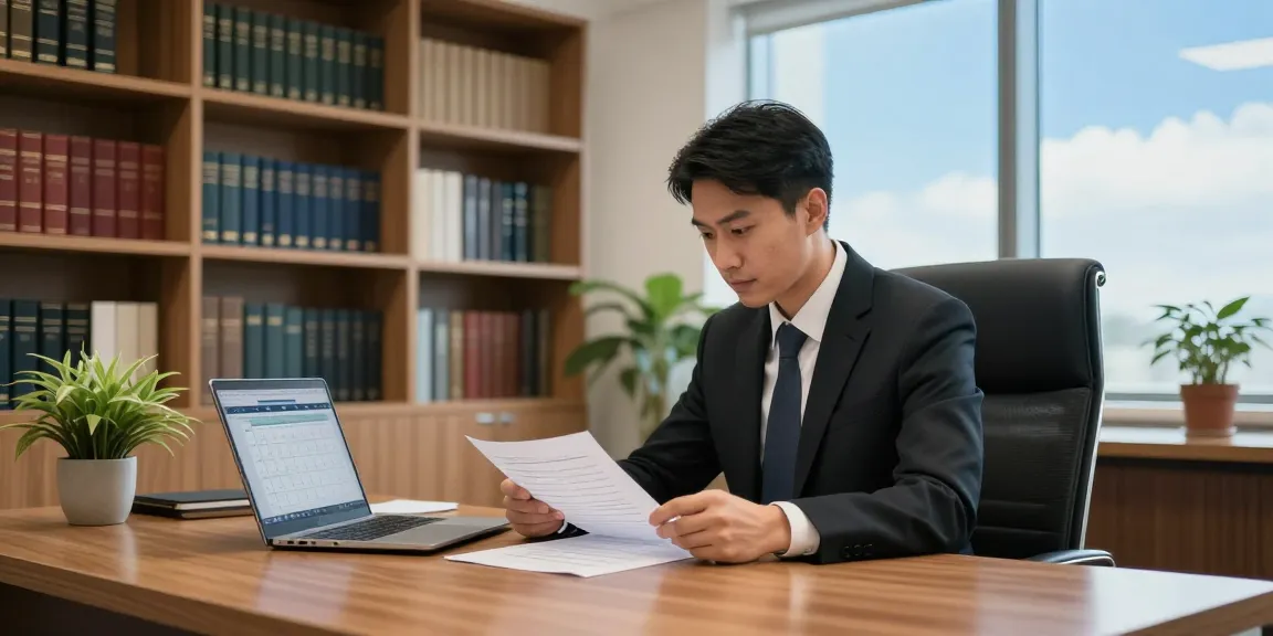 Have a peek at this site to discover a modern legal consultation office setting with a focused attorney.