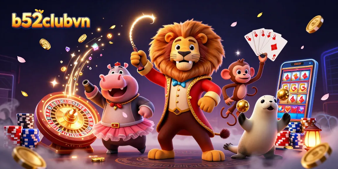 Experience thrilling wins at b52clubvn with vibrant fantasy characters in a dynamic casino scene.
