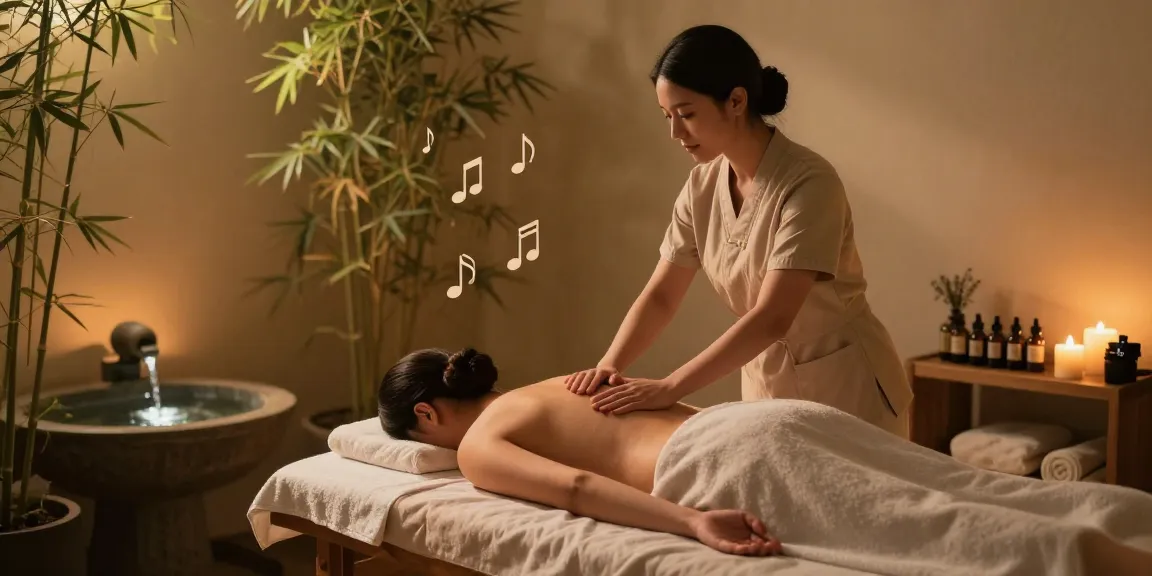 Massage therapy session for 출장안마 in a calming environment with soft lighting and essential oils.