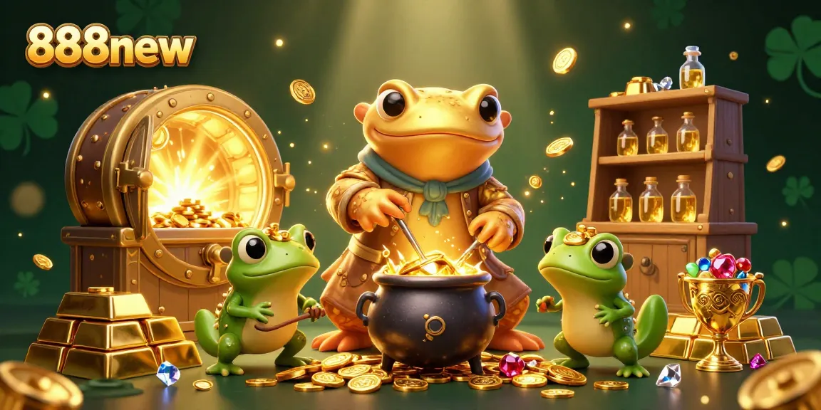 The 888new casino adventure with a golden salamander alchemist and treasures lighting the scene.